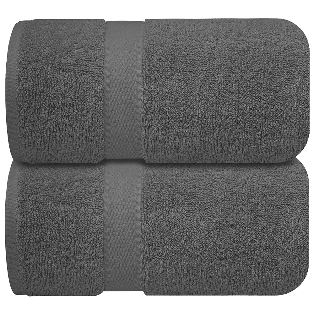 Premium Bath Sheets Towels for Adults – 2 Pack Extra Large Bath Towels 90x180cm-100% Soft Cotton, Absorbent Oversized Bathroom Towels, Hotel & Spa Quality Towel - Shadow Grey