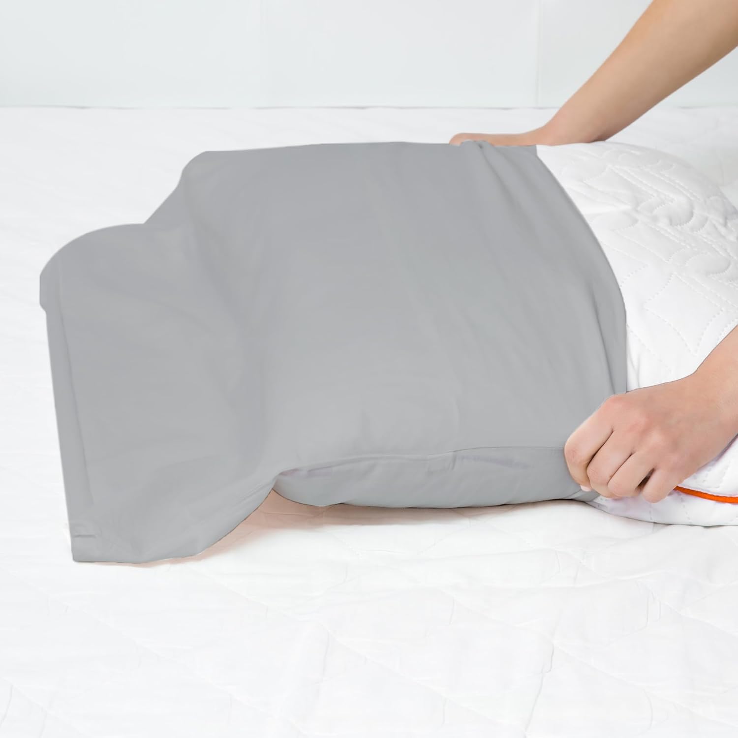 Premium Grey Queen Pillow Cases - 2 Piece Set Pillow Cover - Soft Brushed Microfiber Fabric - Pillow Cases Standard Size (20x30 Inches) by Infinitee Xclusives