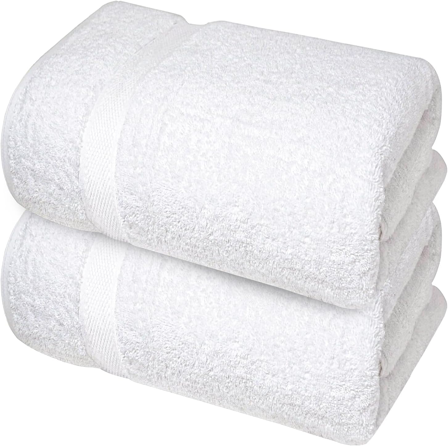Premium Bath Sheets Towels for Adults – 2 Pack Extra Large Bath Towels 90x180cm-100% Soft Cotton, Absorbent Oversized Bathroom Towels, Hotel & Spa Quality Towel - Brilliant White