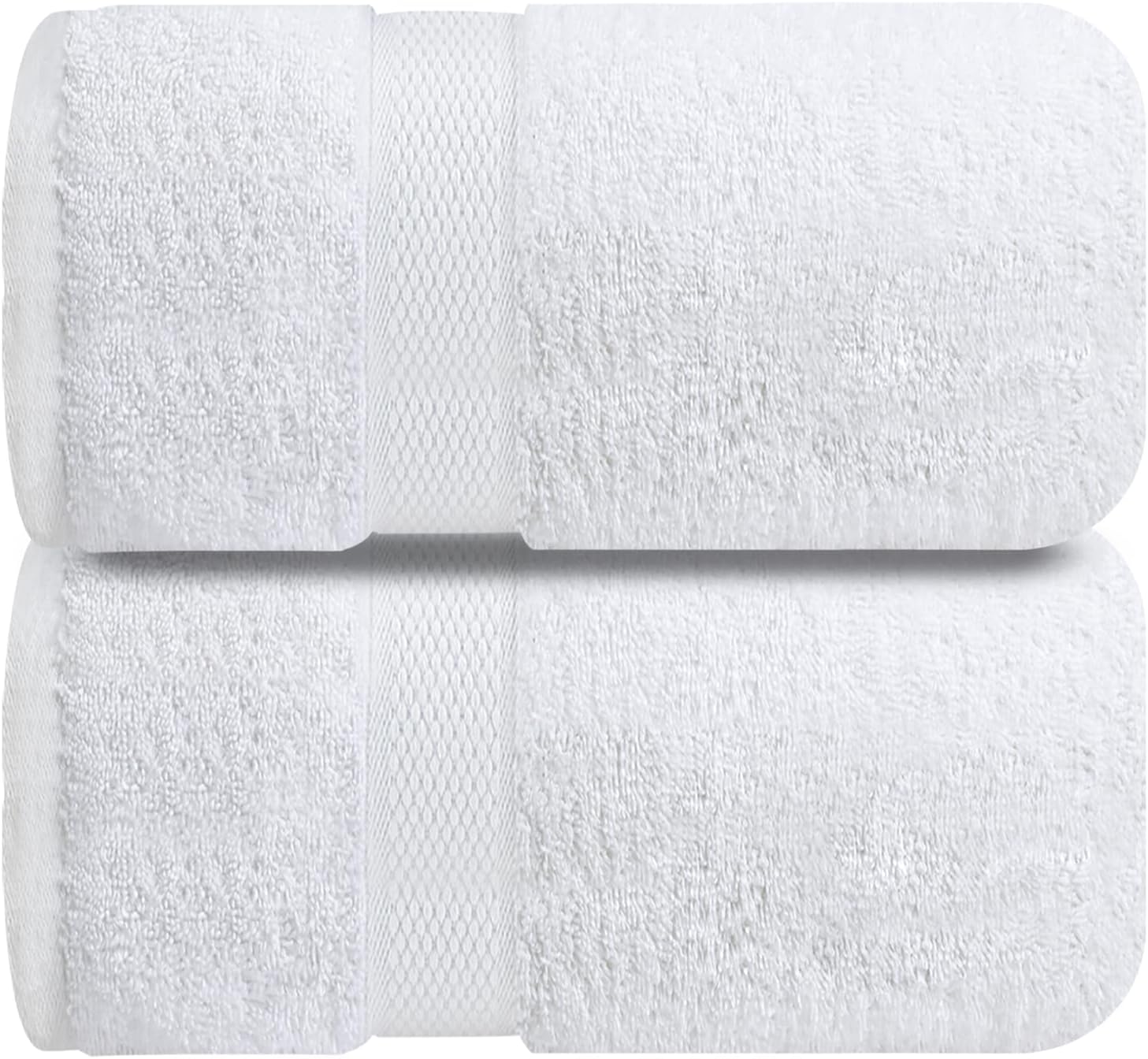 Premium Bath Sheets Towels for Adults – 2 Pack Extra Large Bath Towels 90x180cm-100% Soft Cotton, Absorbent Oversized Bathroom Towels, Hotel & Spa Quality Towel - Brilliant White