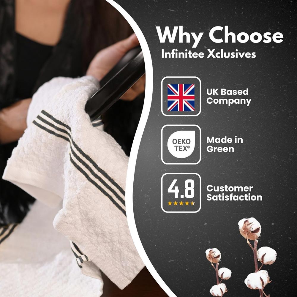 Premium Tea Towels | Pack of 6 | 100% Cotton |38 x 64 cm| Ultra Soft & Highly Absorbent Terry Dish Towels for Kitchen, Bar Towels for Daily Household Cleaning Use - Sturdy Green