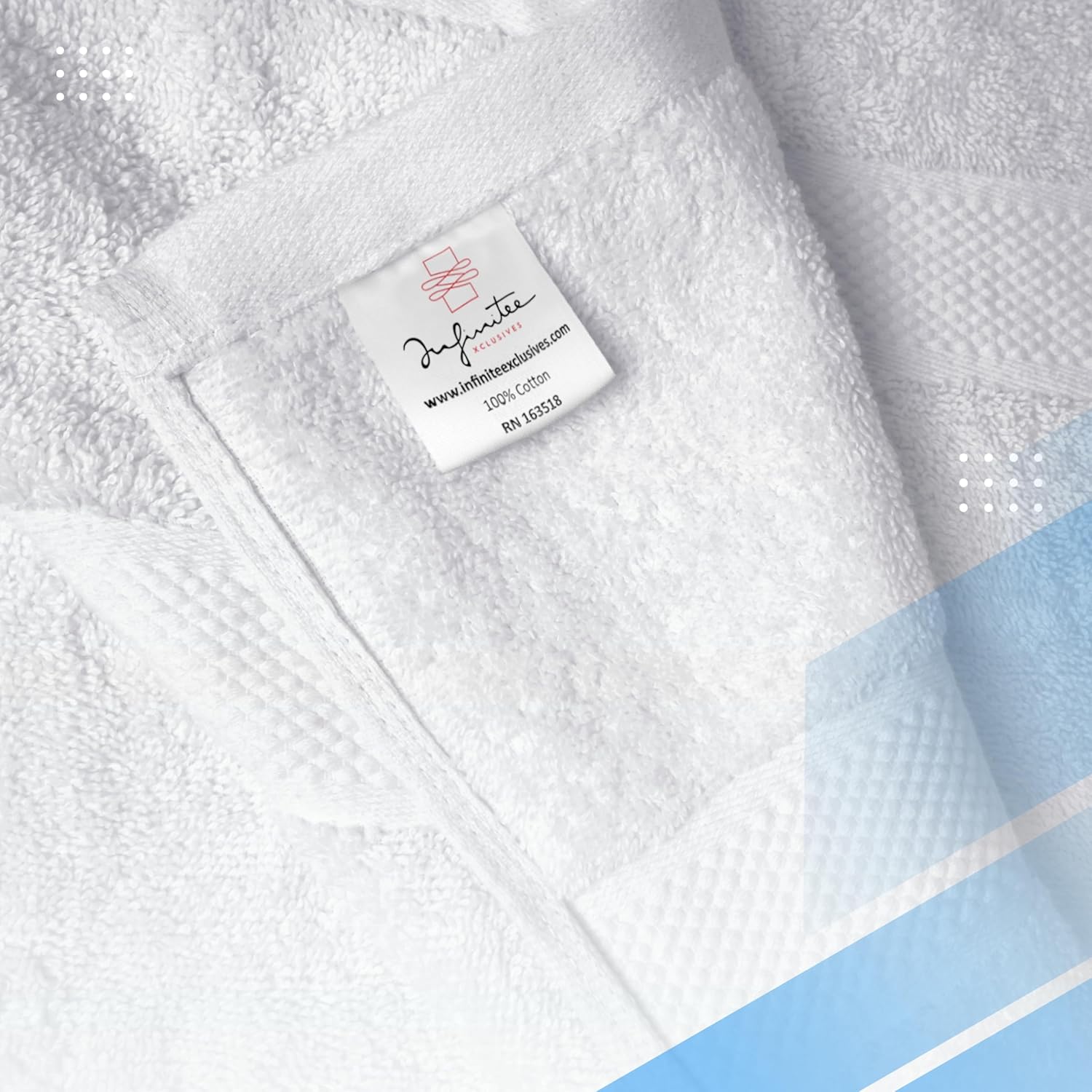 Premium Bath Towels for Bathroom Set of 4 (70x140 cm), 100% Soft Ring-Spun Cotton Bathroom Towels, Quick Dry, Durable, Ideal for Daily Use - Tranquil Navy