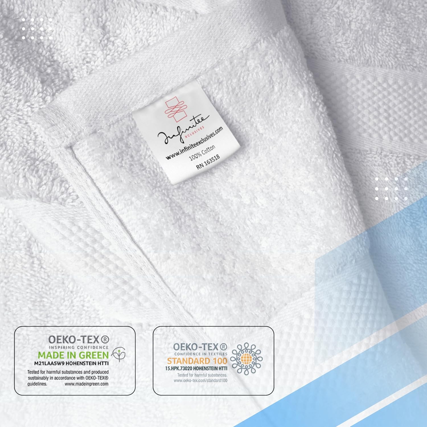 Premium Bath Towel Set 8-Piece (2 Bath Towels, 2 Hand Towels, 4 Washcloths), Super Absorbent Soft 100% Ring-Spun Cotton for Spa, Gym, Hotel & Bathroom - Charming Grey